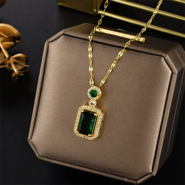 Stainless Steel Zircon Pendant